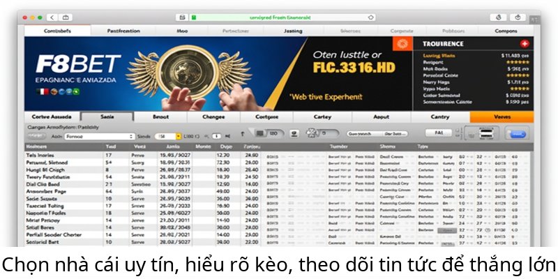 Chọn nhà cái uy tín, hiểu rõ kèo, theo dõi tin tức để thắng lớn