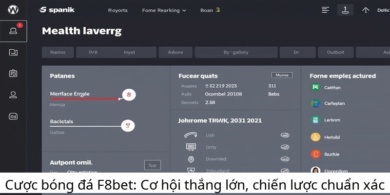 Cược bóng đá F8bet: Cơ hội thắng lớn, chiến lược chuẩn xác